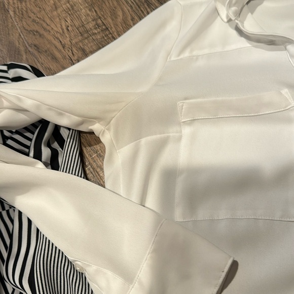 Express Portofino Long Sleeve Blouse Bundle in white & black - Picture 8 of 9